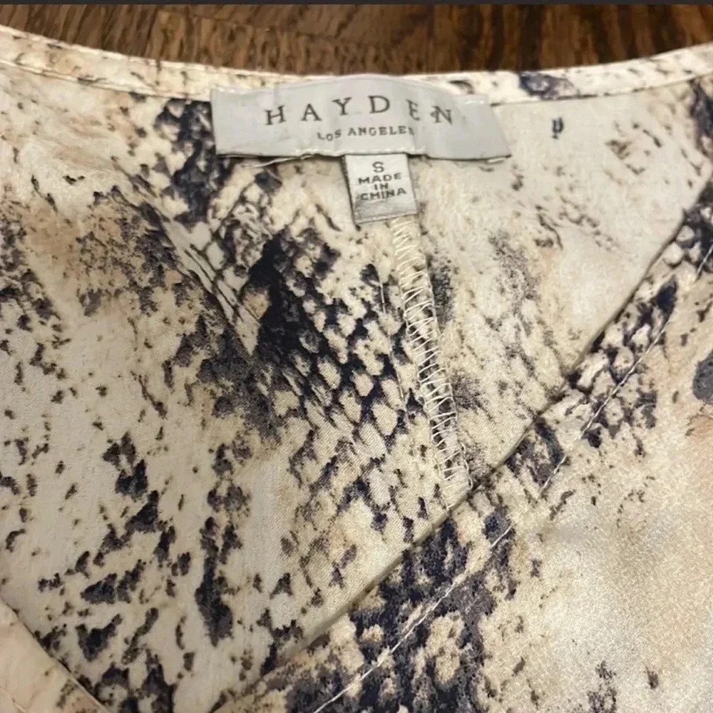 Hayden Python Snakeskin printed blouse - size small - C